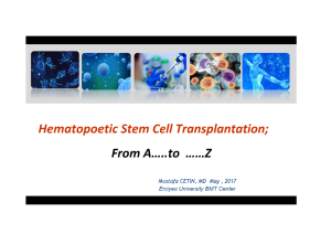 Hematopoetic Stem Cell Transplantation 2017